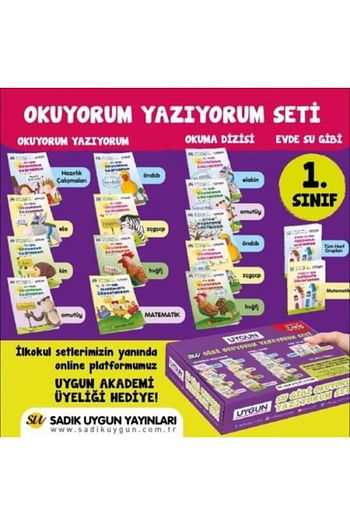Sadik Uygun Yayinlari Uygun Su Gibi Okuyorum Yaziyorum Seti 1 Sinif Fiyati Yorumlari Trendyol