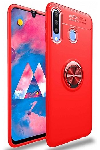 samsung galaxy a20 a30 parmak izi yapmayan soft ravel kilif kirmizi