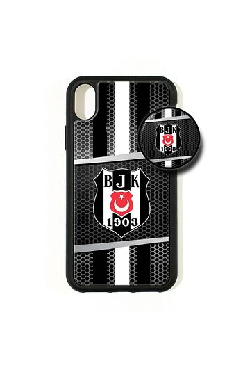 iphone xr popsocketli kilif epoksi silikon arka kapak besiktas