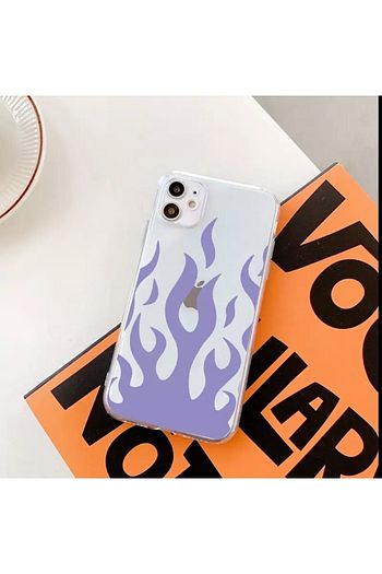 htc desire 830 renkli ates desenli seffaf kilif