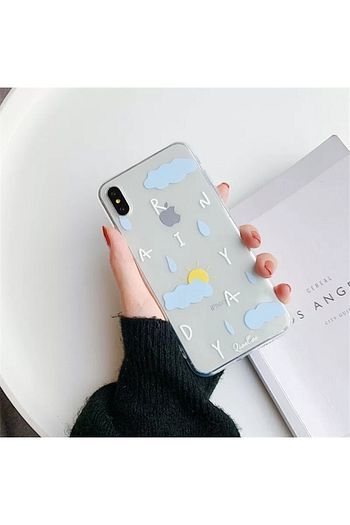htc desire 830 yagmur damlasi desenli seffaf kilif