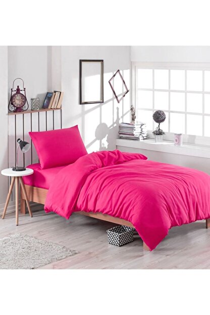 Atakum Home Fusya Duz Renk 100 Dogal Organik Pamuk Tek Kisilik Nevresim Takimi Fiyati Yorumlari Trendyol