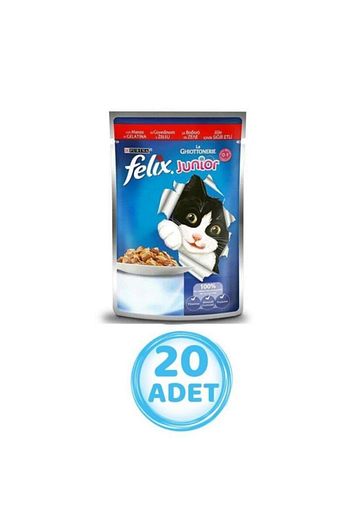 Purina Felix Felix Junior Sigir Etli Yavru Kedi Yas Mamasi 100 Gr 20 Adet Trendyol