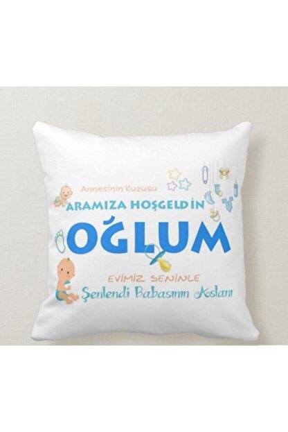 Rengarenkhepsi Ozel Tasarim Yastik Erkek Bebek Hediyesi Elyaf Yastik En Guzel Yastik Tasarimlari Fiyati Yorumlari Trendyol