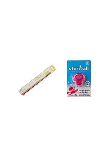 Humble Brush Cocuklar Icin Sari Renk Dis Fircasi Ve Steriball Kirmizi Koruma Kabi Trendyol