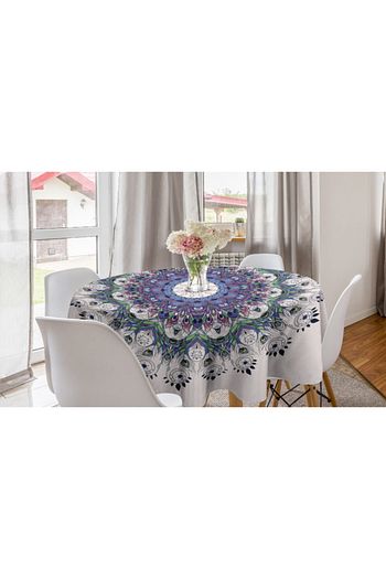 Rengirenk Boho Yuvarlak Masa Ortusu Sik Mandala Cicekli Trendyol