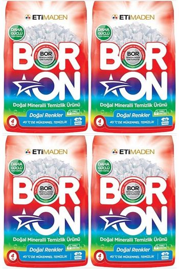 Eti Maden Boron Toz Deterjan Renkli Camasirlar Icin 4 Kg 4 Adet Trendyol