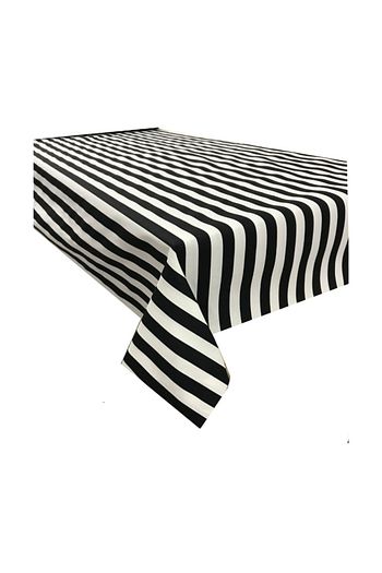 Zeren Home Siyah Duz Cizgi Desen Dertsiz Masa Ortusu 170 X 280 Cm Trendyol