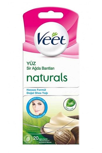 Veet Naturals Yuze Ozel 20 Li Sir Agda Bantlari 4 Nemlendirici Mendil Trendyol
