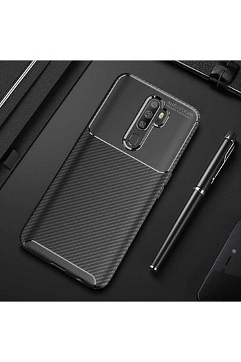 a5 2020 kamera korumali carbon tasarim silikon kilif siyah