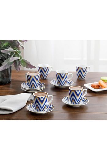 English Home Eva Porselen 12 Parca Kahve Fincan Takimi 100 Ml Mavi Fiyati Yorumlari Trendyol