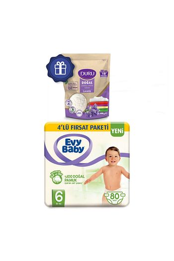 evy baby bebek bezi 6 beden xl 4 lu firsat 80 adet granul sabun 400gr hediyeli fiyati yorumlari trendyol
