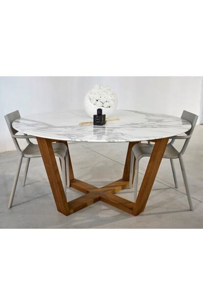 Groupage Natural Stones Yuvarlak Yemek Masasi 5 Kisilik Dogal Carrara Beyaz Mermer Fiyati Yorumlari Trendyol