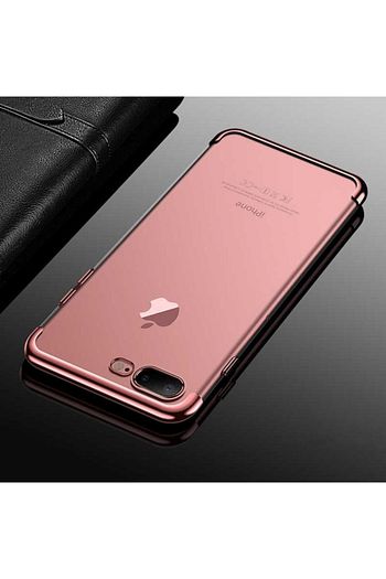 apple iphone 8 plus kilif dort kose renkli lazer silikon kapak