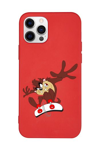 apple iphone 12 pro max tazmanya canavari kirmizi lansman telefon kilifi