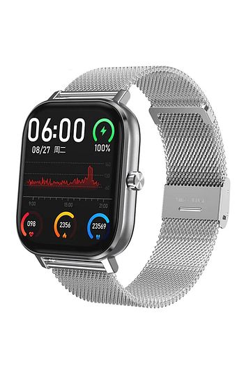 yeni watch 4 pro sesli gorusme tansiyon ecg akilli saat gumus celik