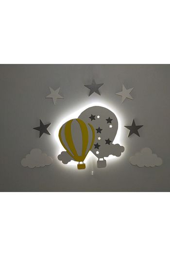 Fabrikahsap Cocuk Odasi Ahsap Kapadokya Balon Aydinlatma Led Trendyol