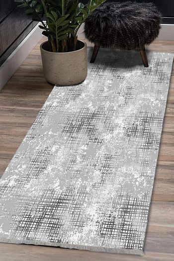Ahsen Hali Gri Krem Modern Kaymaz Jel Taban Yikanabilir Mutfak Salon Koridor Halisi Trendyol