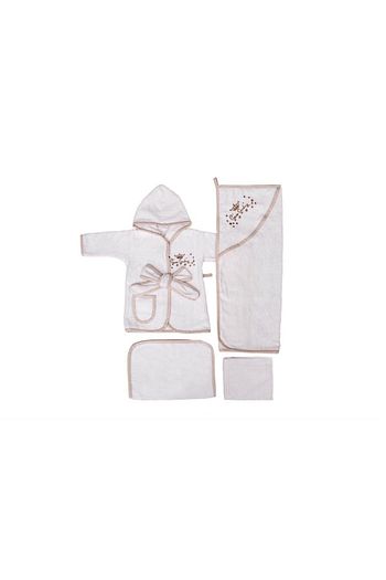 pierre cardin bebek bornoz seti ekru yildizli fiyati yorumlari trendyol