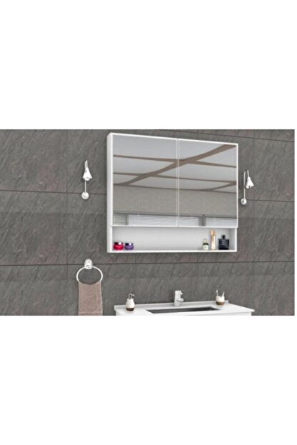 Asaf Mobilya Aynali Banyo Dolabi Lavabo Ustu Dolap Fiyati Yorumlari Trendyol