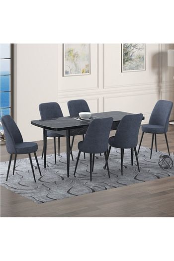 Akay Home Sina 6 Kisilik Fume Acilir Ahsap Mutfak Masasi Yemek Masa Sandalye Takimi Fiyati Yorumlari Trendyol