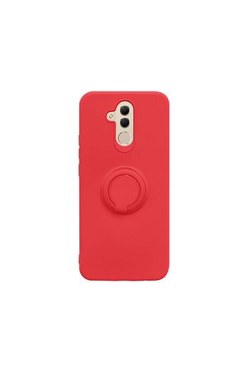 huawei mate 20 lite yuzuklu standli kirmizi silikon telefon kilifi
