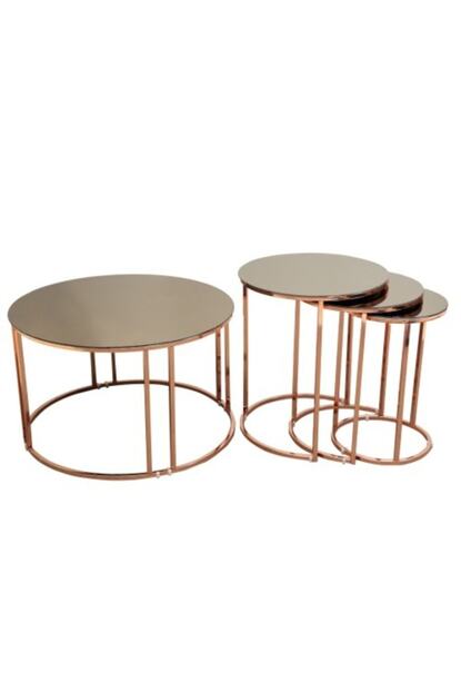 Deepport Yildiz 3 Lu Zigon Sehpa Ve Orta Sehpa Takimi Bakir Ayakbronz Ayna Fiyati Yorumlari Trendyol