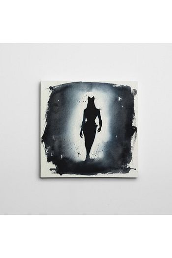 Dekolata Kedi Kadin Kare Kanvas Tablo 80 X 80 Cm Trendyol