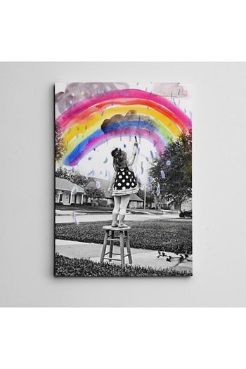 Dekolata Gokkusagi Ve Kiz Cocugu Mini Kanvas Tablo 20 X 30 Cm Trendyol