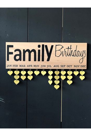Lamoneta Family Birthday Aile Dogum Gunu Panosu Duvar Dogum Gunleri Tablosu Trendyol