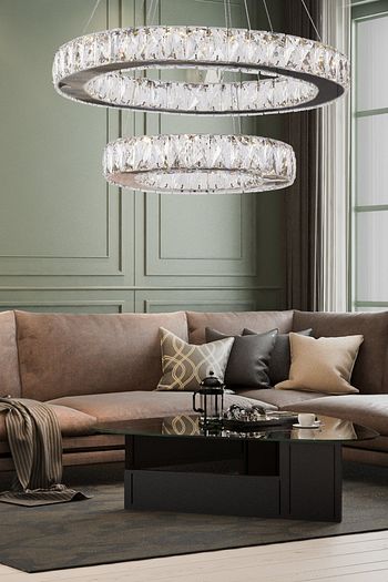 aydinhomelight kristal 2 katli yuvarlak ledli avize fiyati yorumlari trendyol