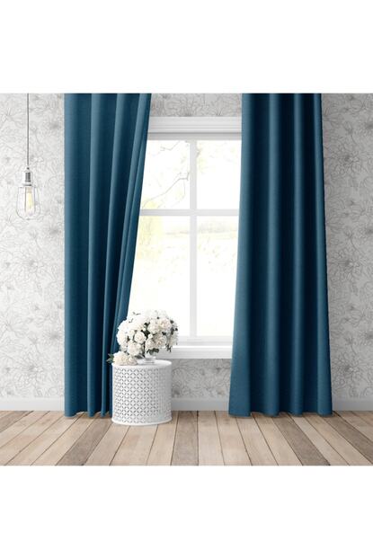Karnaval Home Karnaval Indigo Mavi Isik Gecirmez Blackout Karartma Fon Perde Tek Kanat 100x260 Cm Fiyati Yorumlari Trendyol