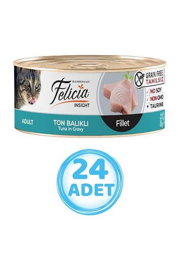 Felicia Tahilsiz Ton Balikli Fileto Yas Kedi Konservesi 85 Gr 24 Adet Trendyol