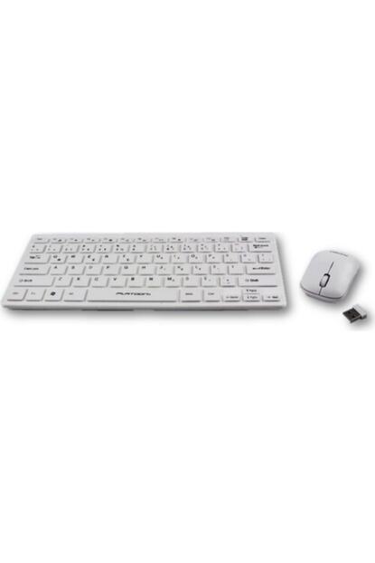 Platoon Pl 395 Beyaz Renk Kaliteli Mini Kablosuz Klavye Mouse Set Trendyol