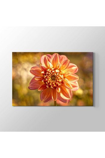 Tablohane Dahlia Sari Sus Cicegi Dalya Kanvas Tablo Trendyol