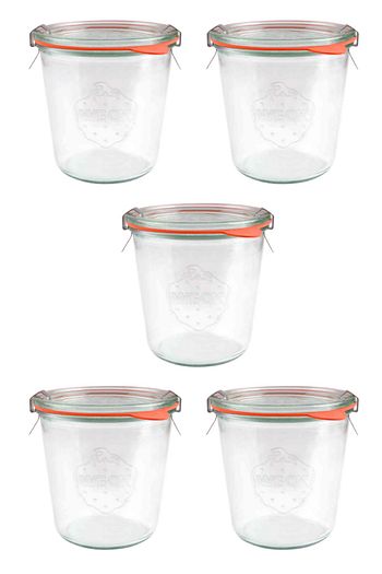 Weck Kavanoz Cam Saklama Kabi 580 Ml Bardak Tip 5 Li Paket Trendyol
