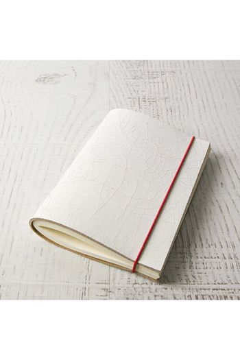 Bi Aldim El Yapimi Ozel Tasarim Eskitme Beyaz Deri Defter Trendyol