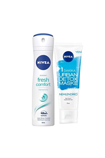 Nivea Urban Mavi Detox Maske Deodorant Set Trendyol