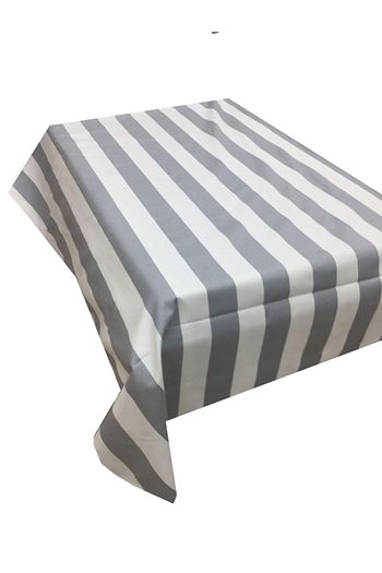 Zeren Home Kalin Gri Cizgili Panama Keteni Dertsiz Masa Ortusu 150 X 250 Cm Trendyol