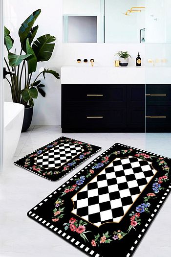 Evimod Flower Yikanabilir 2li Modern Banyo Halisi Paspas Klozet Takimi 2 Trendyol