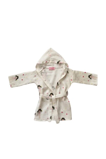 Vanilla Baby Shop Bebek Beyaz Muslin Bornoz Trendyol