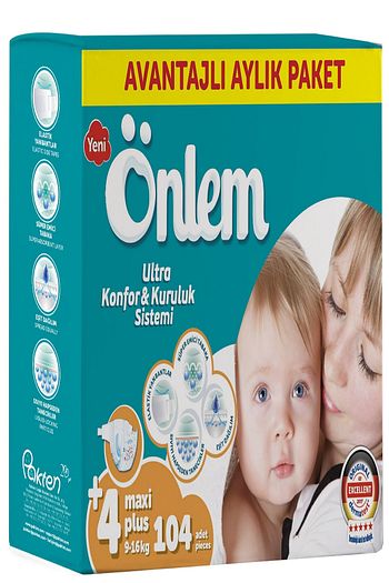 Onlem Bebek Bezi Aylik Paket 4 Beden Maxi Plu 104 Adet 9 16 Kg Trendyol