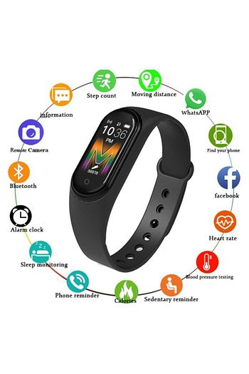 m5 akilli bileklik akilli saat arama cevaplama konusma ozellikli ios android uyumlu