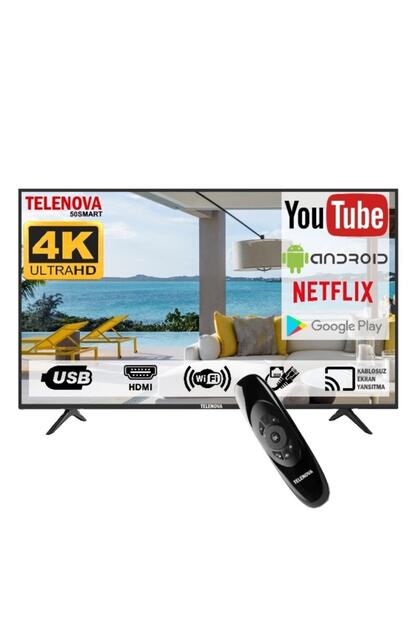 telenova 50s4k8001 20 50 127 ekran 4k uhd dahili uydu alicili android smart tv fiyati yorumlari trendyol
