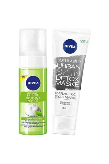 urban skin detox yuz yikama kopugu 150 ml urban detox maske 75 ml siyah