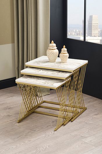 sawoli mobilya diamond metal ayak mermer desen gold zigon sehpa fiyati yorumlari trendyol