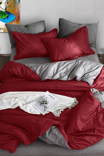 Always Kirmizi Gri Cift Kisilik Cift Tarafli Nevresim Takimi Fiyati Yorumlari Trendyol