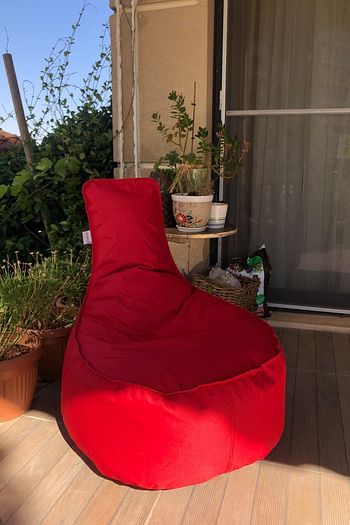 comfy kirmizi armut koltuk su gecirmez puf koltuk fiyati yorumlari trendyol