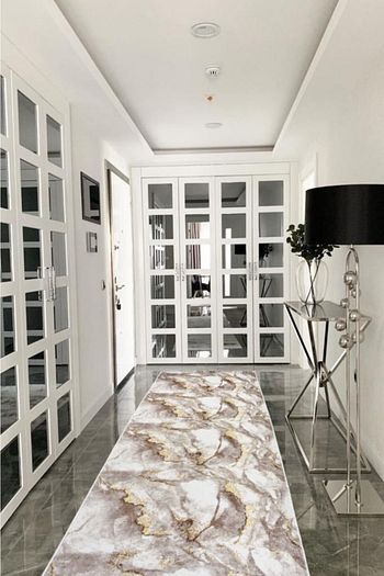 hera home kaymaz tabanli kesme rulo hali yolluk kahve mermer hhj870 fiyati yorumlari trendyol