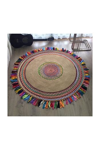 Nazliteks Jut Kilim 120x120 El Orgusu Hasir Hali Yolluk Trendyol